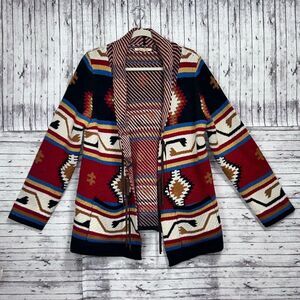 Magnolia Lane Aztec Southwestern Open Front Cardigan